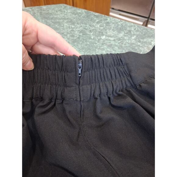 Modcloth Circle Skater Mini Skirt Plus 1X Black White Trim Pockets Belted Retro - Picture 7 of 10